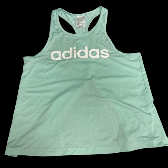 Adidas Women’s Split Back Tank‎ Mint Green Sz Medium Excellent - Picture 1 of 3